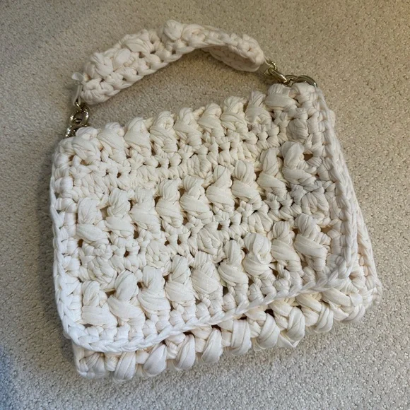 ZARA Cream Woven Bag - Picture 4 of 6